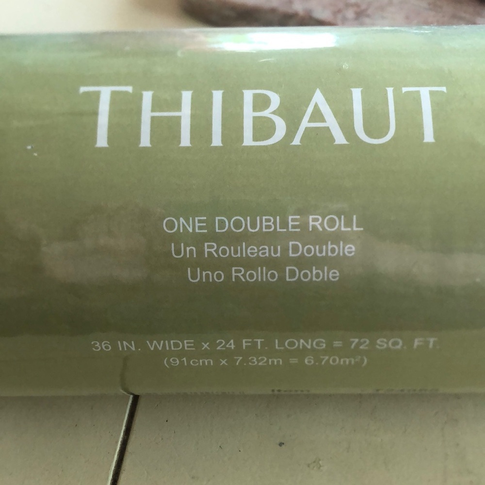🆕 Thibaut Double Roll Sutton Stripe T24086 Wallpaper Linen Mesh Grasscloth